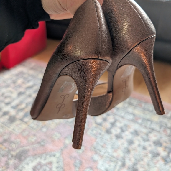 Jessica Simpson Metallic Brown Heels Bronze Claudette 6.5 - Picture 3 of 8